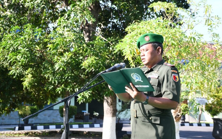  Danramil Tipe B 0802/9 Balong, Kapten Inf Supriyono Jadi Inspektur Upacara