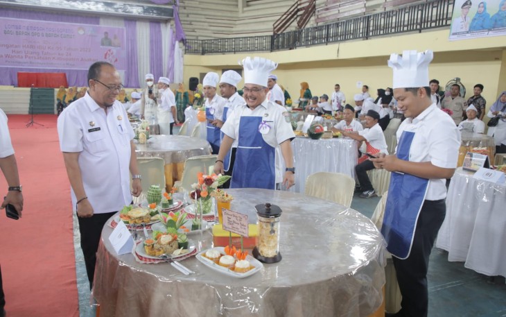 Peringati Hari Ibu ke-95 dan HUT ke-24 DWP, Pemerintah Kabupaten Asahan Gelar Lomba Masak Nasi Goreng