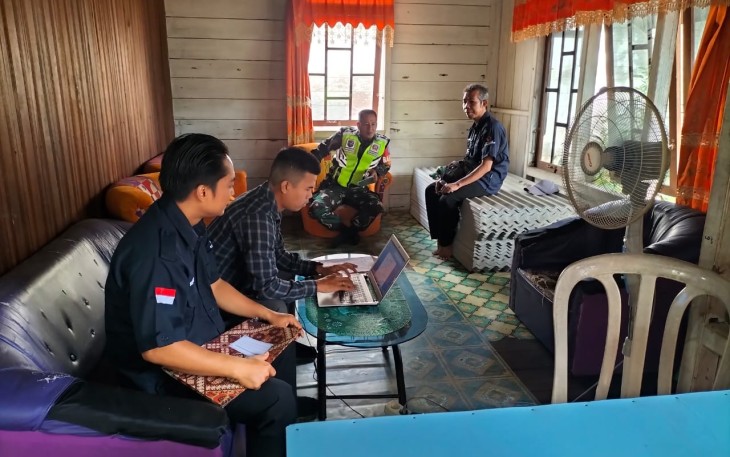 Babinsa Koramil 1016-05 Rungan saat Monitoring Test Calon Anggota PKD 