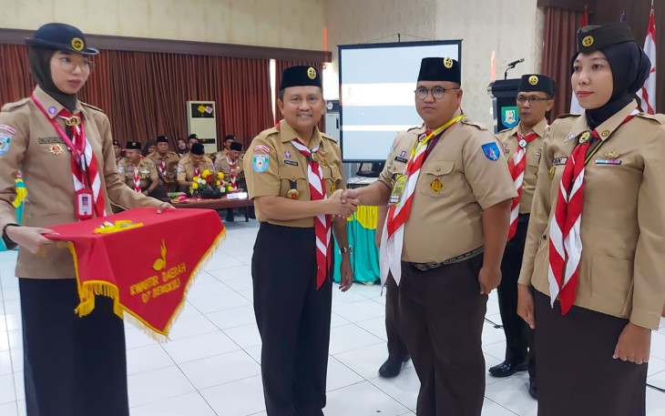 Ketua Kwarda 07 Bengkulu Kakak Hamka Sabri membuka Rapat Kerja Daerah Kwarda 07 Bengkulu