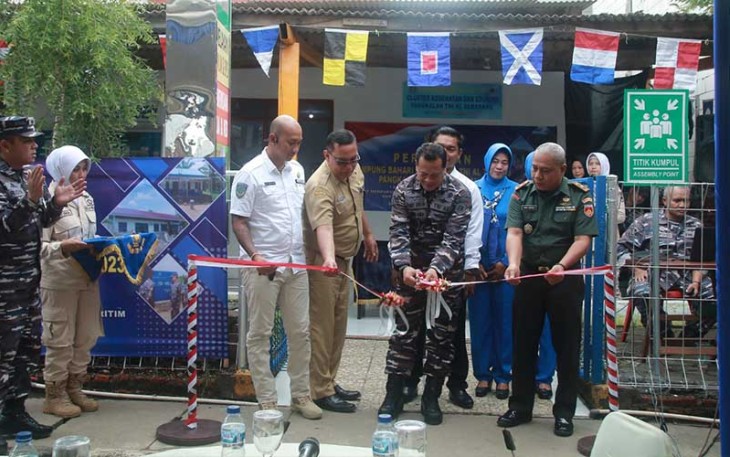 Danlanal Semarang saat Resmikan Kampung Bahari Nusantara di Desa Tambak Lorok 