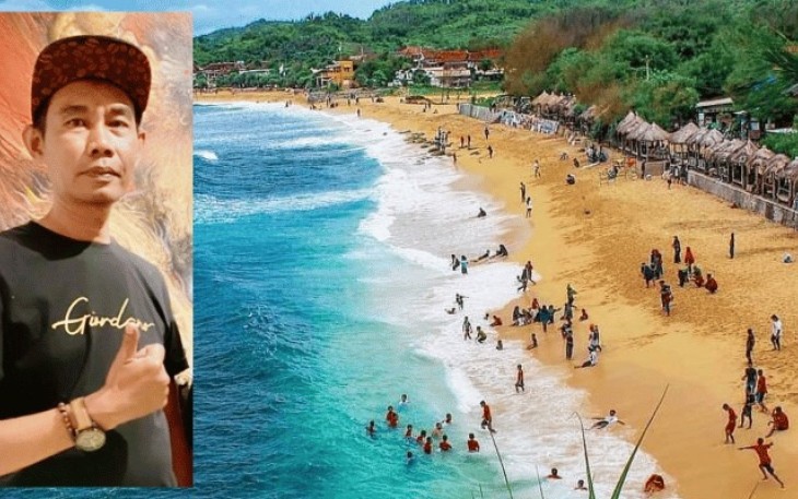 Salah satu objek wisata di Gunung Kidul (insert: Lilik, tokoh masyarakat di Gunung Kidul)