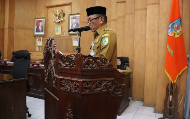 Bupati Batu Bara saat Sampaikan Dua Nota Ranperda 