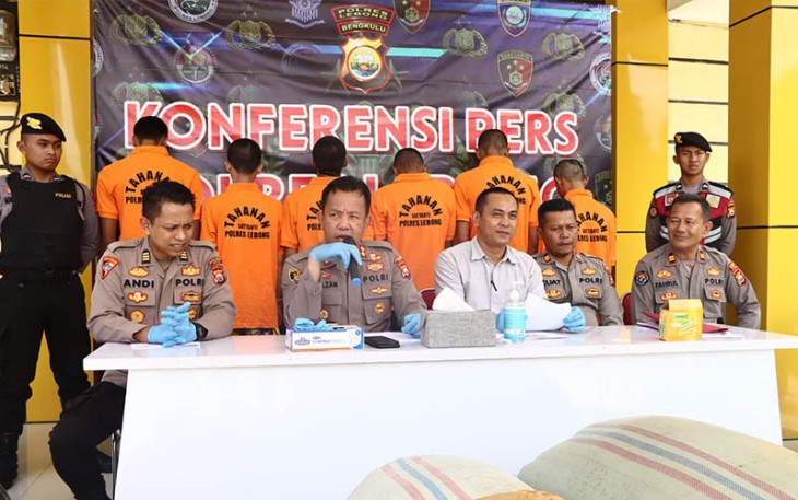 Press release hasil Operasi Musang Nala I tahun 2023 yang telah digelar selama 15 hari oleh Polres dan Polsek Jajaran.