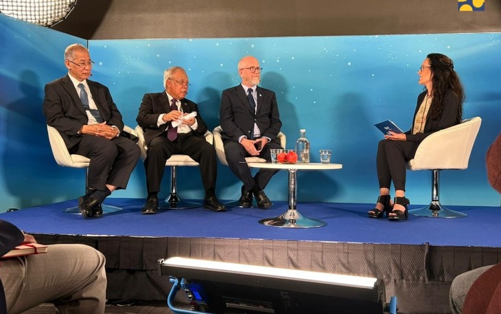 Menteri Basuki dalam Talk Show Stockholm World Water Week di Stockholm, Swedia, Rabu (23/8/2023).
