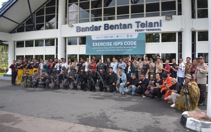 Latihan Gabungan International Ship & Port Facility Security Code (ISPS) di Pelabuhan Feri Internasional Bandar Bentan Telani