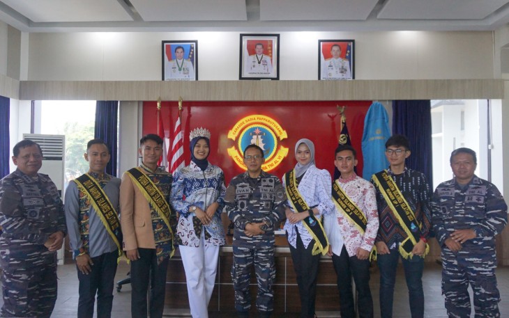 Danlantamal VI Terima Kunjungan Putra Putri Maritim Sulsel 2023