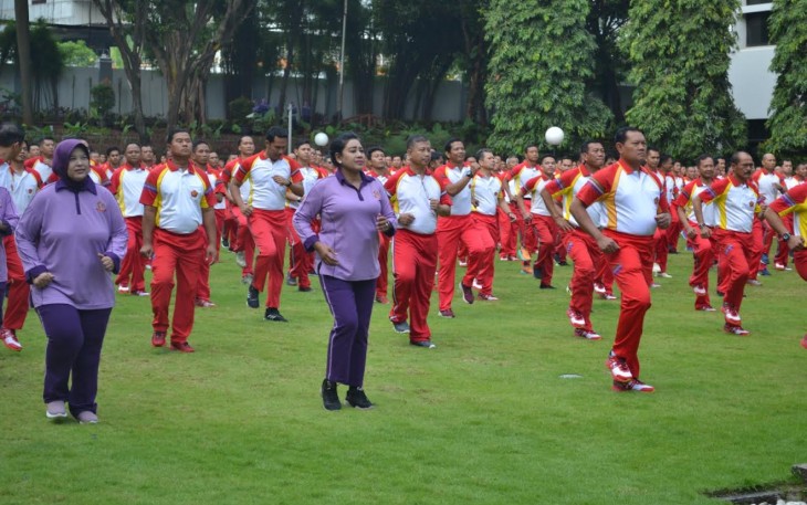 Panglima TNI saat Olahraga Bersama di Bais TNI