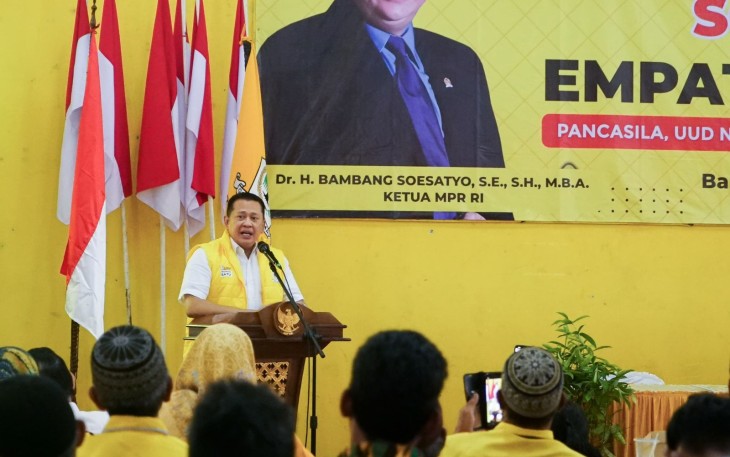 Bamsoet saat Sosialisasi Empat Pilar MPR RI bersama DPD Partai Golkar Kabupaten Banjarnegara Jawa Tengah, Jumat (17/11/23).