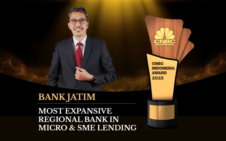 Bank Jatim Raih Penghargaan Road To CNBC Indonesia Awards 2023