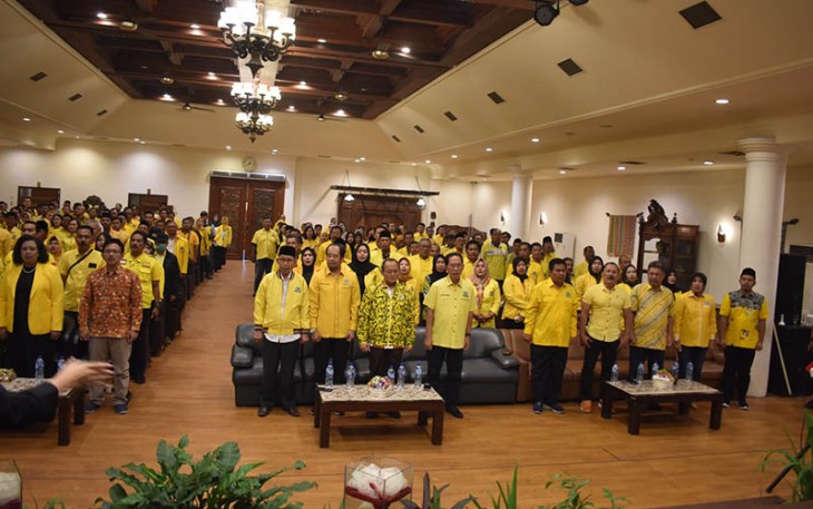 DPD Partai Golkar Jawa Timur saat kembali menggelar Pertemuan dan Pelepasan Calon Anggota Legislatif di Daerah Pemilihan, Minggu (6/8/2023) di Hotel Narita Tulungagung.
