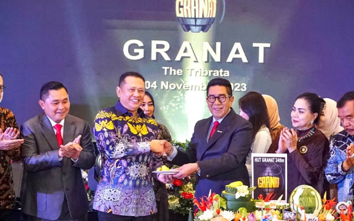 Bamsoet dalam peringatan HUT ke-24 GRANAT, di Jakarta, Sabtu malam (4/11/23).
