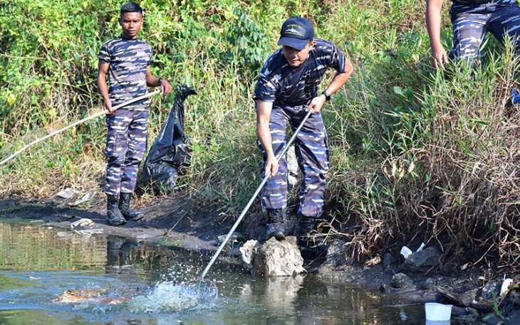 Lantamal VI Gelar Prokasih di Kali Pantai Bosowa
