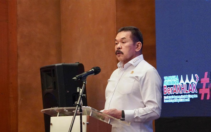 Jaksa Agung Republik Indonesia Prof. ST Burhanuddin saat membuka kegiatan Focus Group Discussion (FGD) pada Selasa 28 November 2023 di The Dharmawangsa Hotel, Jakarta.