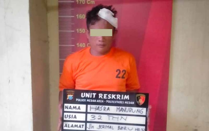 Tersangka saat diamankan