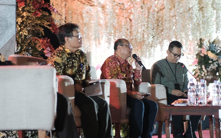 Plh. Dirjen Keuda Kemendagri Horas Maurits Panjaitan pada acara Sosialisasi Peraturan Menteri Dalam Negeri (Permendagri) Nomor 15 Tahun 2023 tentang Pedoman Penyusunan APBD Tahun Anggaran (TA) 2024 yang digelar Provinsi Jawa Tengah di Asrama Haji Donohudan Kota Boyolali, Jawa tengah, Rabu (11/10/2023).