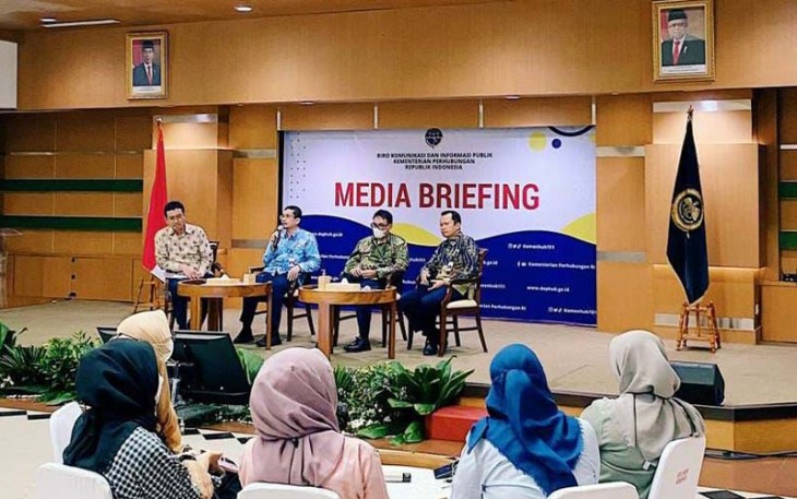 Kemenhub Sampaikan Perkembangan Program Mudik Gratis 2023 di Jakarta, Jumat (24/3).