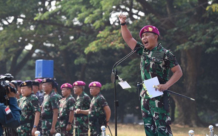 Dankodiklatal saat Resmi Buka Dikbrevet TNI AL Tahun 2023