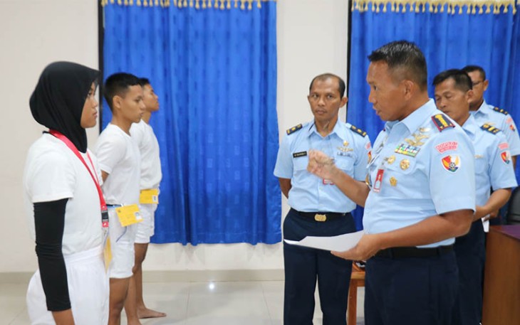 Danlanud Raden Sadjad Natuna saat Pimpin Sidang Panlihda Calon Taruna Taruni AAU TA 2023