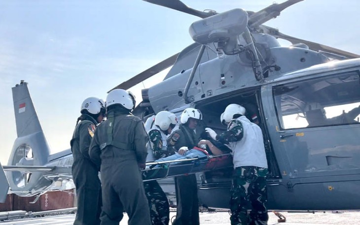 Satuan Tugas Maritime Task Force (MTF) TNI Konga XXVIII-N UNIFIL menggelar latihan kontijensi selama tiga hari, di Dermaga Beirut, Lebanon. Jumat (3/11/2023).