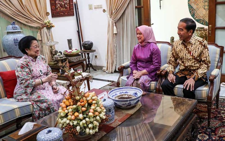 Jokowi dan Iriana saat Halal Bihalal ke Kediaman Megawati Soekarnoputri 
