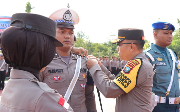 Kapolres Bintan Pimpin Apel Gelar Pasukan