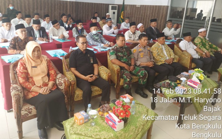 Kapolsek Teluk Segara saat Hadiri Pengukuhan Dewan Dakwah Islamiyah 