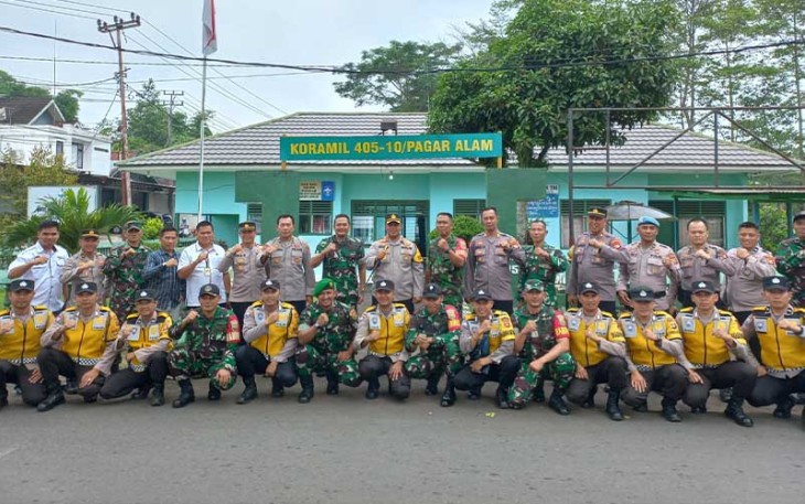 Kapolres Pagar Alam saat Silaturahmi ke Koramil 405-10 Pagar Alam