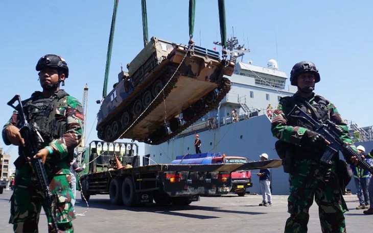 Militer Australia mengirimkan Alat Utama Sistem Persenjataan (Alutsista) untuk berpartisipasi dalam perhelatan akbar latihan militer multinasional Super Garuda Shield (SGS) tahun 2023