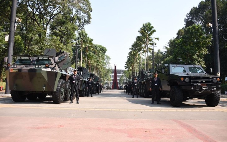 Pengamanan VVIP KTT ke-43 ASEAN, Jakarta Convention Center (JCC), Jakarta. Rabu (6/9/2023).