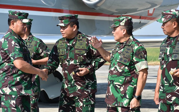 Penyambutan kedatangan Panglima TNI