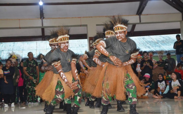 Kodim 1710/Mimika saat Gelar Turnamen Tari Seka