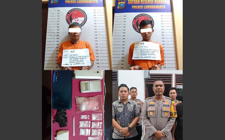 Tersangka dan barang bukti saat diamankan