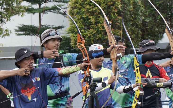 Lomba Panahan Nasional  di Lapangan Mako Wing Udara 1 Puspenerbal, Tanjungpinang, Minggu (10/12/2023).
