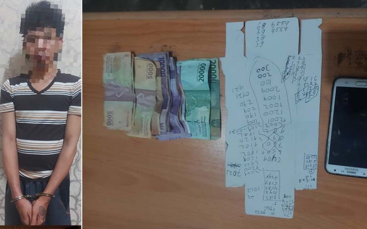 Tersangka dan barang bukti saat diamankan