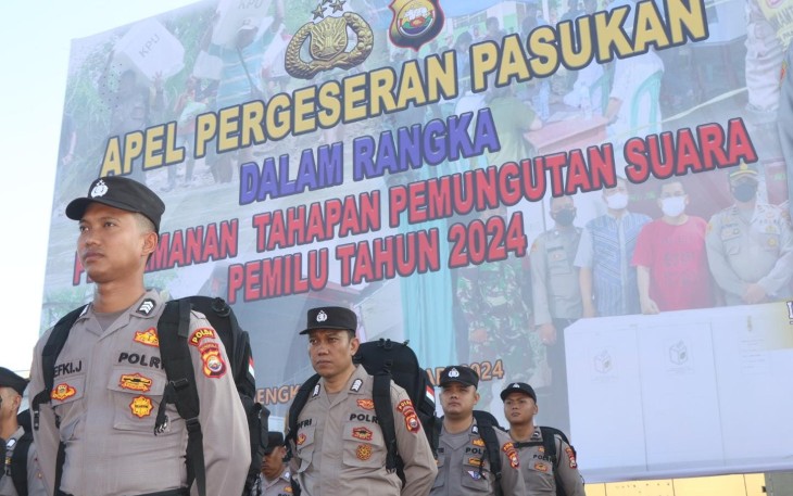770 Personel Polda Bengkulu BKO Polres/ta Jajaran Siap Amankan Pemungutan Suara Pemilu 2024 