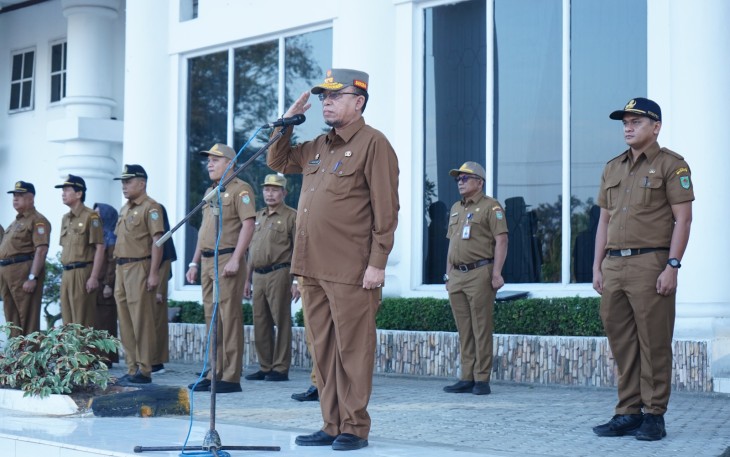 Sekretaris Daerah Kabupaten Asahan Pimpin Apel Gabungan Bulan Februari Tahun 2024