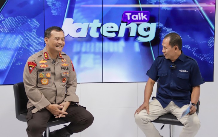 Kapolda Jateng Irjen Pol Ahmad Luthfi saat talk show di JawaPos TV Semarang, Kamis (25/7/2024)