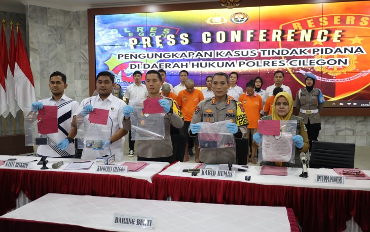 Polres Cilegon Tangkap 5 Pembunuh Anak Perempuan yang Terlilit Lakban di Lebak