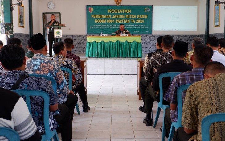 Kodim 0801/Pacitan Menggelar Kegiatan Pembinaan Jaring Mitra Karib
