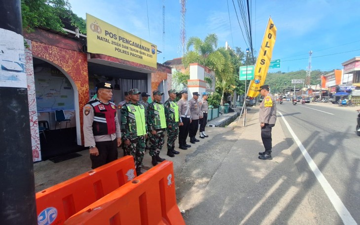 Kodim 0801/Pacitan Laksanakan PAM Nataru di Pos Pantau