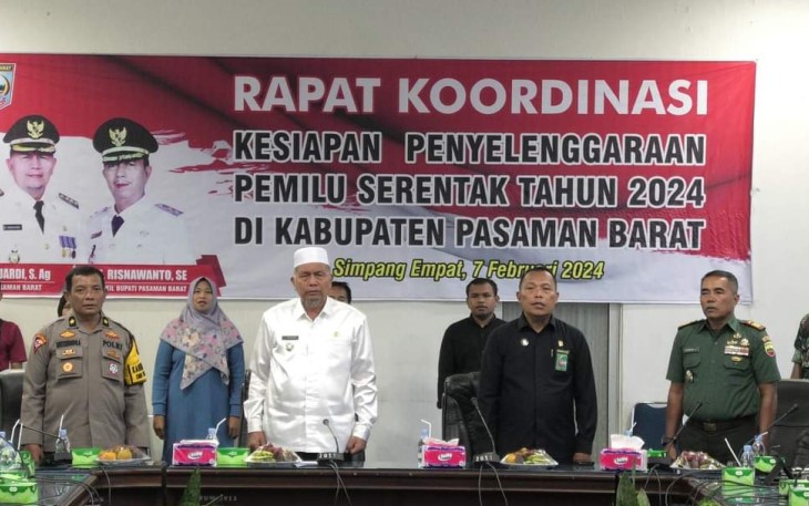 Pemkab Pasbar Gelar Rakor Kesiapan Penyelenggaraan Pemilu Serentak Tahun 2024 