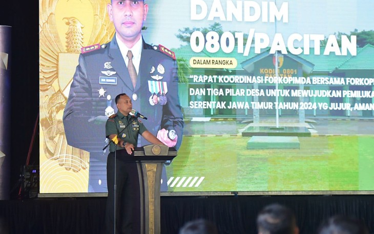 Dandim 0801/Pacitan Bersama Unsur Forkopimda Hadiri Acara Rakor Forkopimda bersama Forkopimcam dan Tiga Pilar Desa