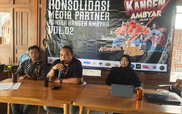 AF Production menggelar jumpa pers terkait persiapan konser Kangen Ambyar volume 2, di Bali Pari Karanganyar, Rabu (2/10/2024)