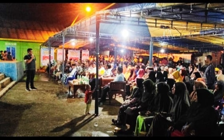Saat kampanye di Kelong kecamatan Bintan pesisir