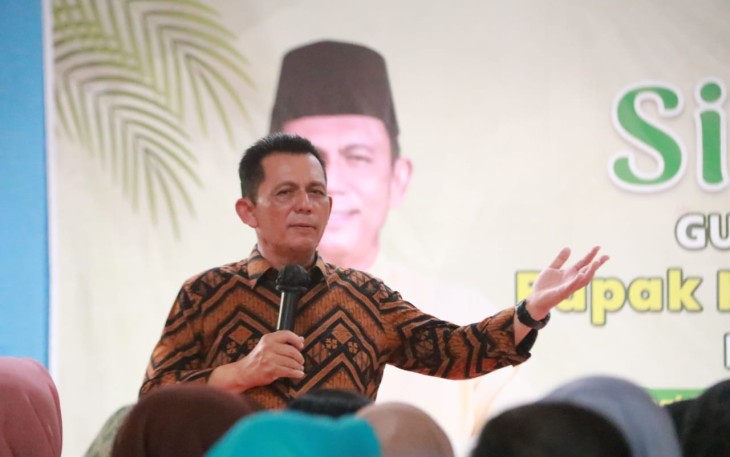 Gubernur Kepri, Ansar Ahmad pada acara silaturahmi yang dilaksanakan pada Sabtu, (8/6).