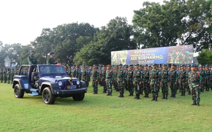 Upacara pembukaan Pendidikan Semaba PK Pria  dan Wanita TNI AU Angkatan ke-53, di Lapangan Dirgantara, Sabtu (8/6/2024). (Foto : Istimewa)