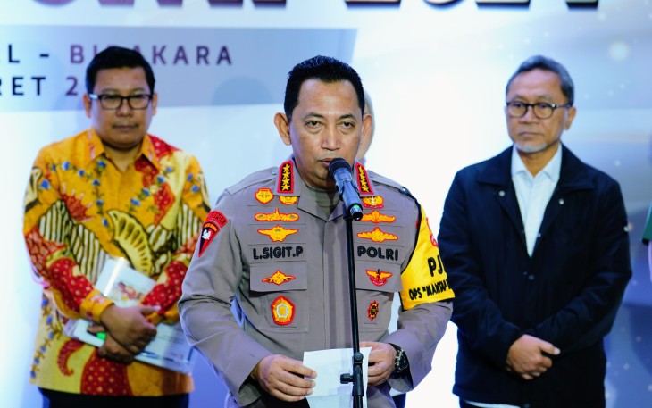 Kapolri Jenderal Listyo Sigit Prabowo melaksanakan rapat koordinasi (rakor) lintas sektoral kesiapan Operasi Ketupat Tahun 2024