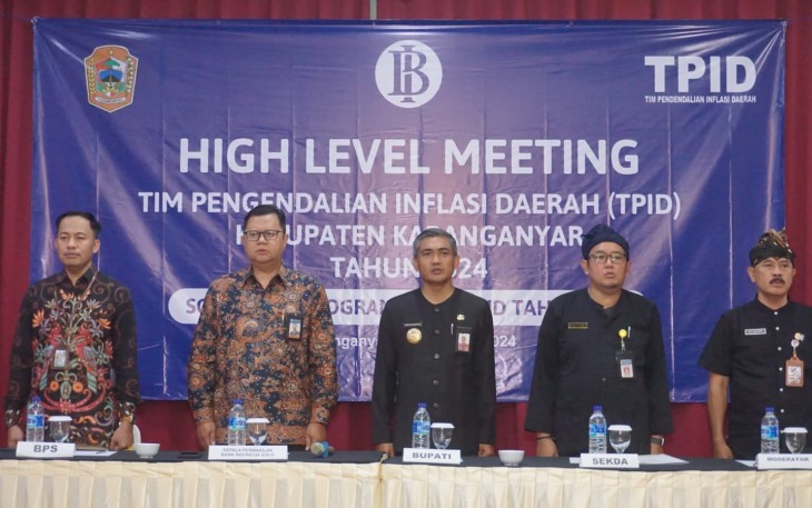 Rapat pleno program kerja Tim Pengendalian Inflasi Daerah (TPID) Kabupaten Karanganyar, di Hotel Tamansari, Kamis (23/2/2024).