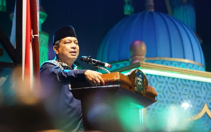 Penjabat Wali Kota Tebing Tinggi Drs. Syarmadani, M.Si., saat Hadiri Penutupan MTQ ke-53 dan FSQ ke-17 Kota Tebing Tinggi.